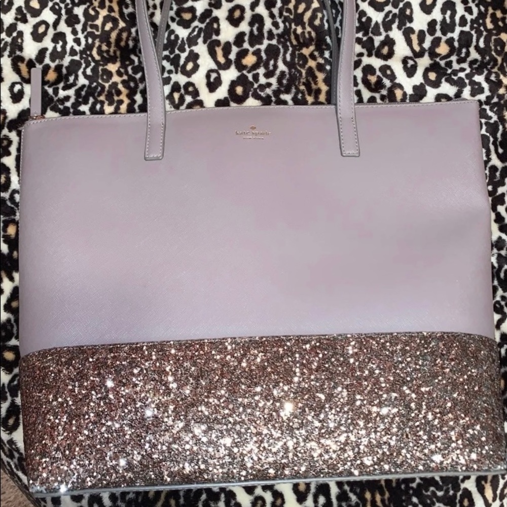 Kate Spade large Greta glitter tote
